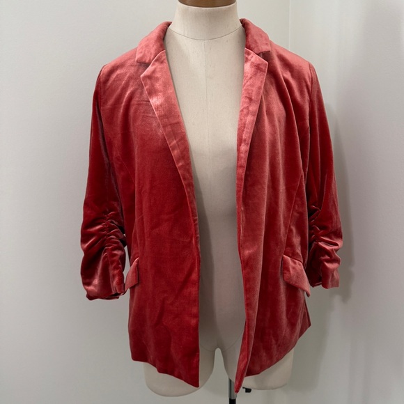 Skies Are Blue Jackets & Blazers - NEW Skies Are Blue Small Red Velvet Blazer Jacket ~ Preppy Academia Classic
